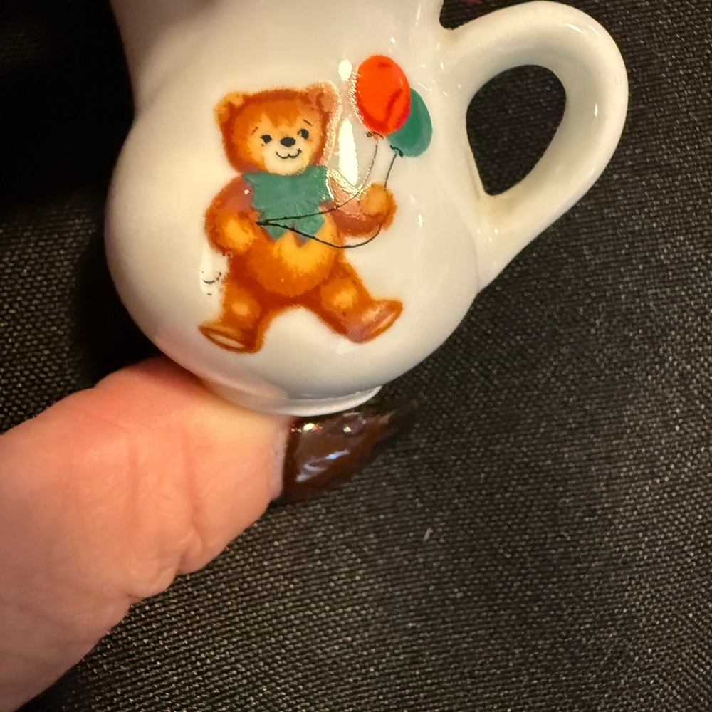 VTG Dollhouse Reutter Teddy Hermann Teddy Bear Mini Porcelain Tea‎ Set 8 Pc - Picture 15 of 16